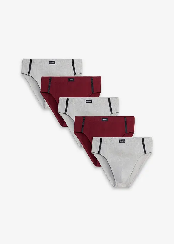 Slip alto con cotone (pacco da 5), bonprix