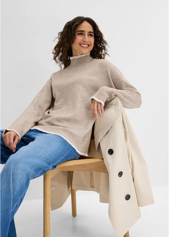 Maglione a collo alto, bonprix