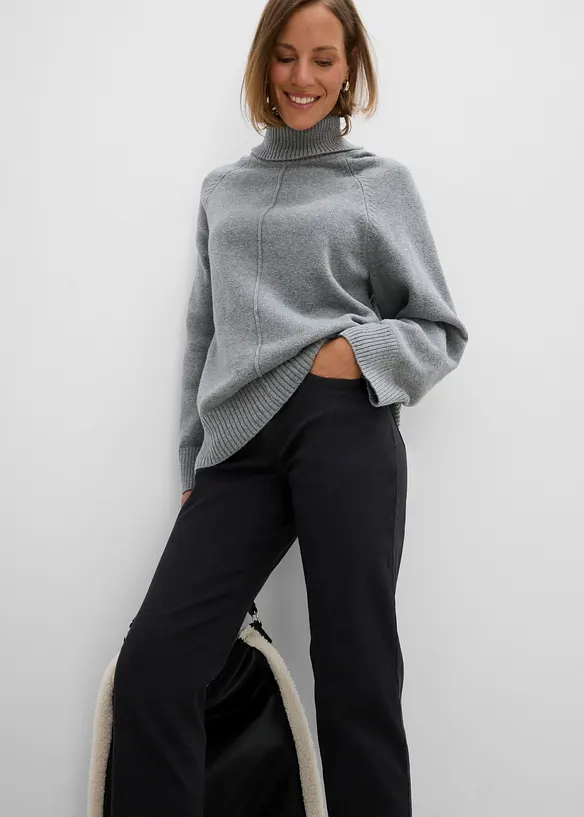 Jeans elasticizzati straight, vita alta, bonprix