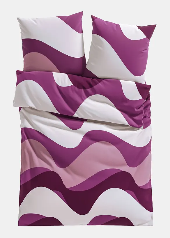 Biancheria da letto in misto cotone con fantasia grafica, bonprix