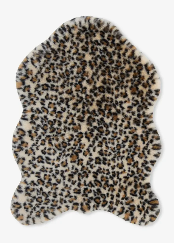 Tappeto in pelliccia sintetica leopardata, bonprix