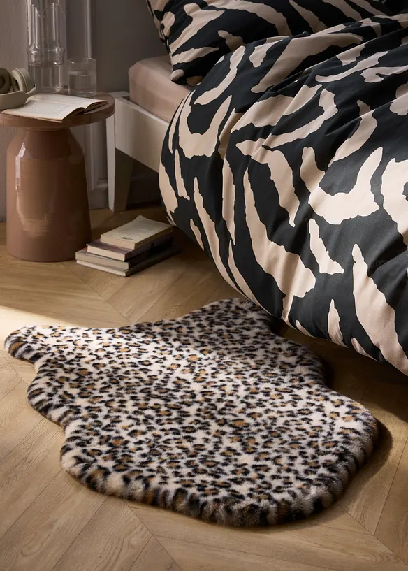 Tappeto in pelliccia sintetica leopardata, bonprix