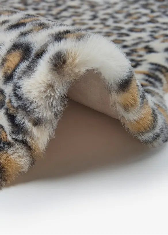Tappeto in pelliccia sintetica leopardata, bonprix