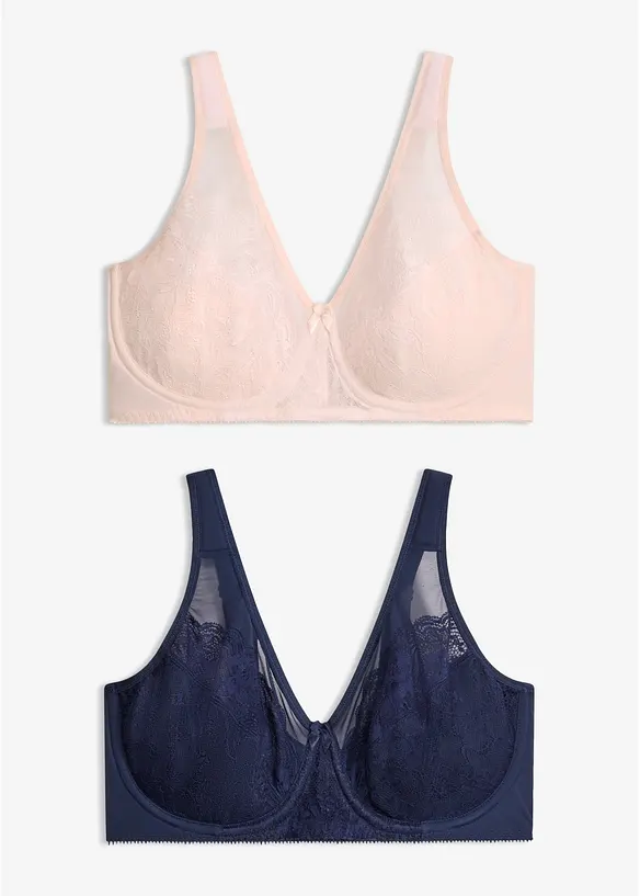 Reggiseno minimizer con spalline imbottite (pacco da 2), bonprix