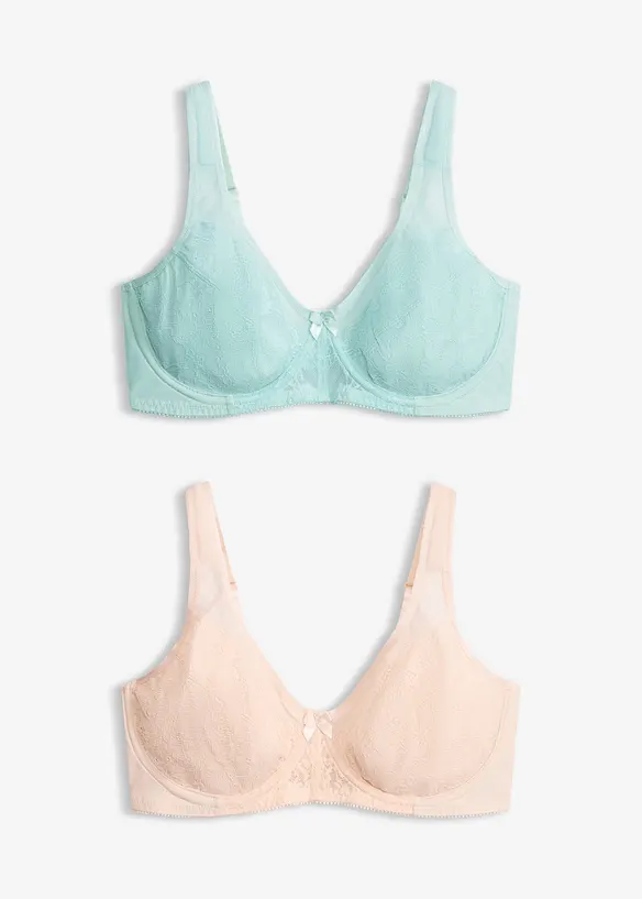 Reggiseno minimizer con spalline imbottite (pacco da 2), bonprix