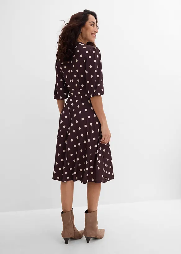 Abito di jersey con cintura da annodare, bonprix