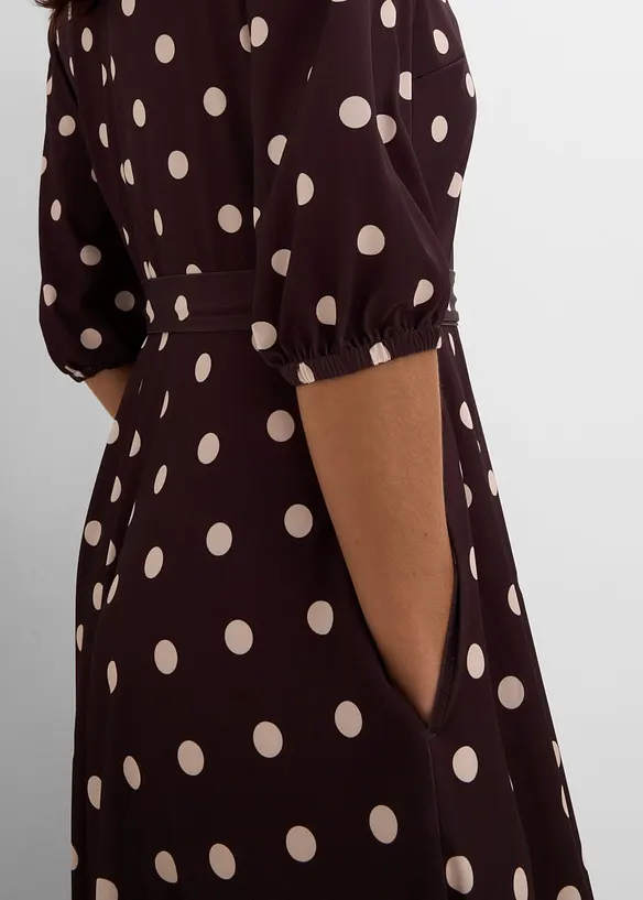 Abito di jersey con cintura da annodare, bonprix