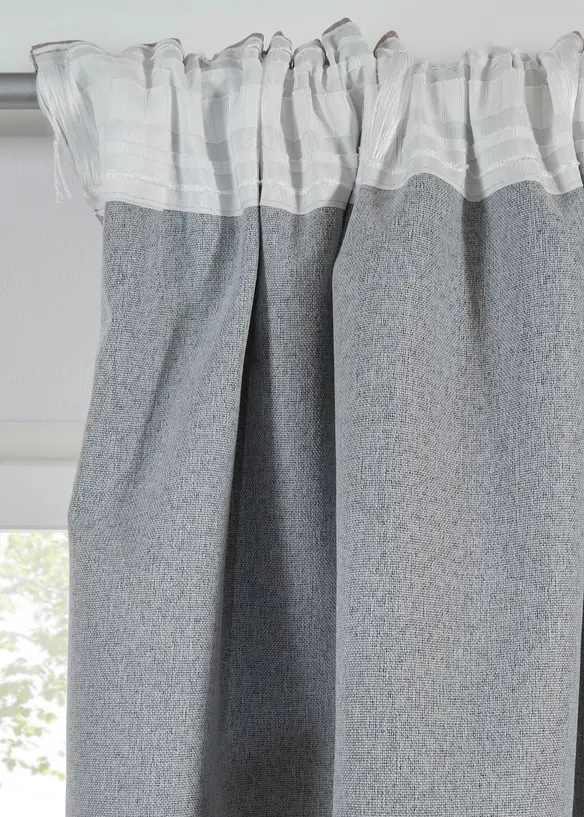 Tenda oscurante jacquard con effetto leggermente lucido (pacco da 1), bonprix