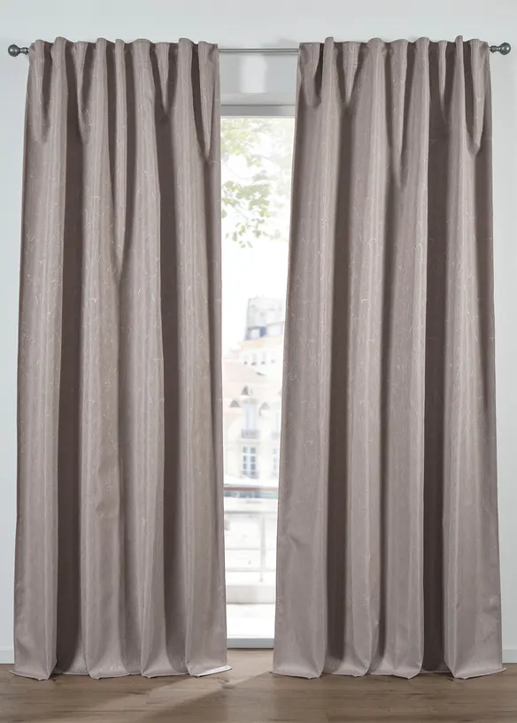 Tenda oscurante jacquard con effetto leggermente lucido (pacco da 1), bonprix