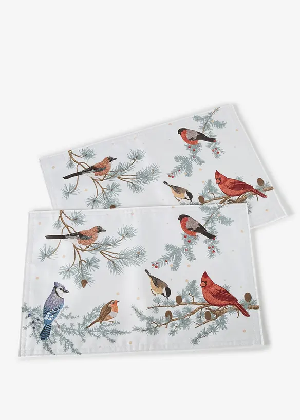 Tovagliette americane con uccelli (pacco da 2), bonprix