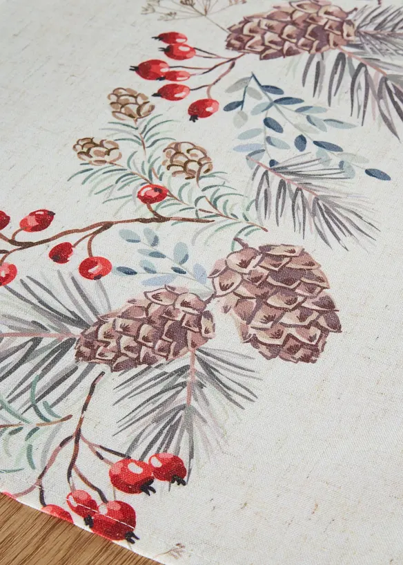 Runner tavolo in misto lino, bonprix