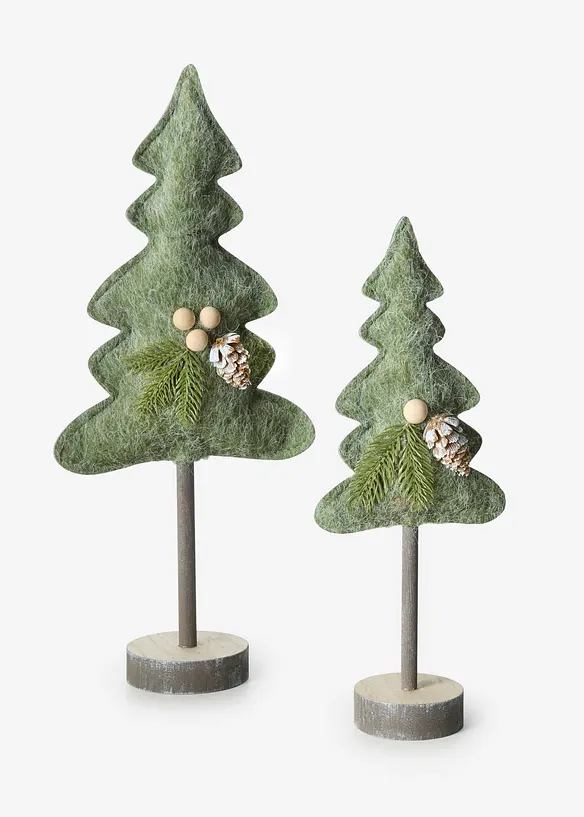Abeti decorativi (set 2 pezzi), bonprix