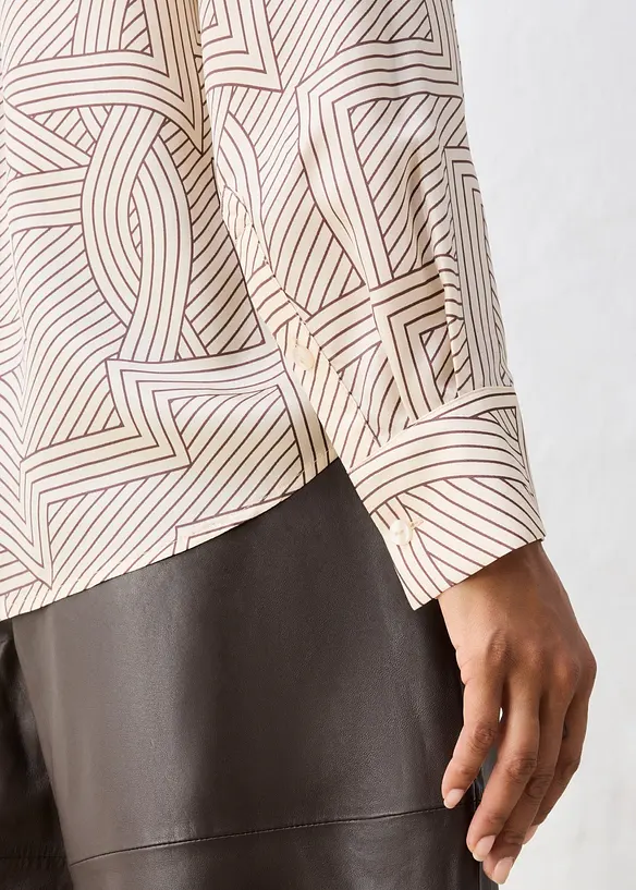 Camicia fluida in misto seta, bonprix