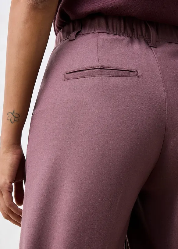 Pantaloni casual con pinces in morbido misto lana, bonprix
