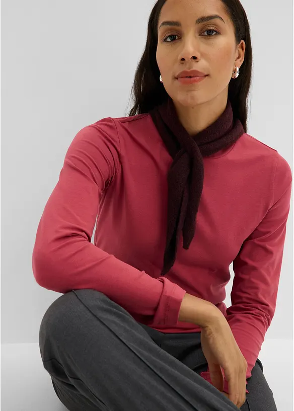 Maglia slim fit con puro cotone biologico (pacco da 2), bonprix