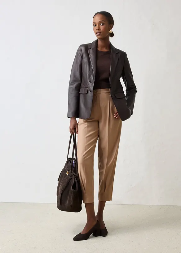 Blazer in nappa d'agnello, bonprix