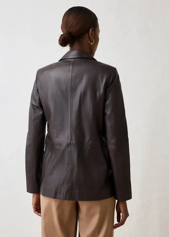 Blazer in nappa d'agnello, bonprix