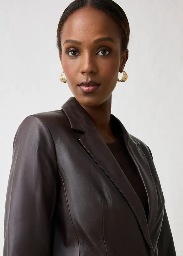 Blazer in nappa d'agnello, bonprix