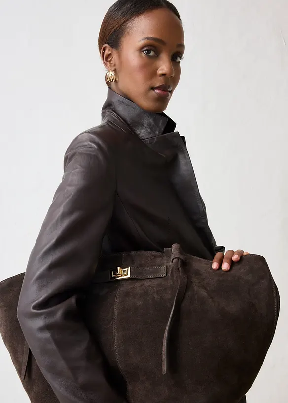 Blazer in nappa d'agnello, bonprix