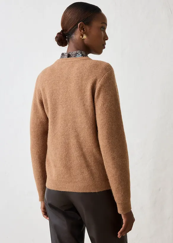 Cardigan in morbido misto alpaca e lana, bonprix