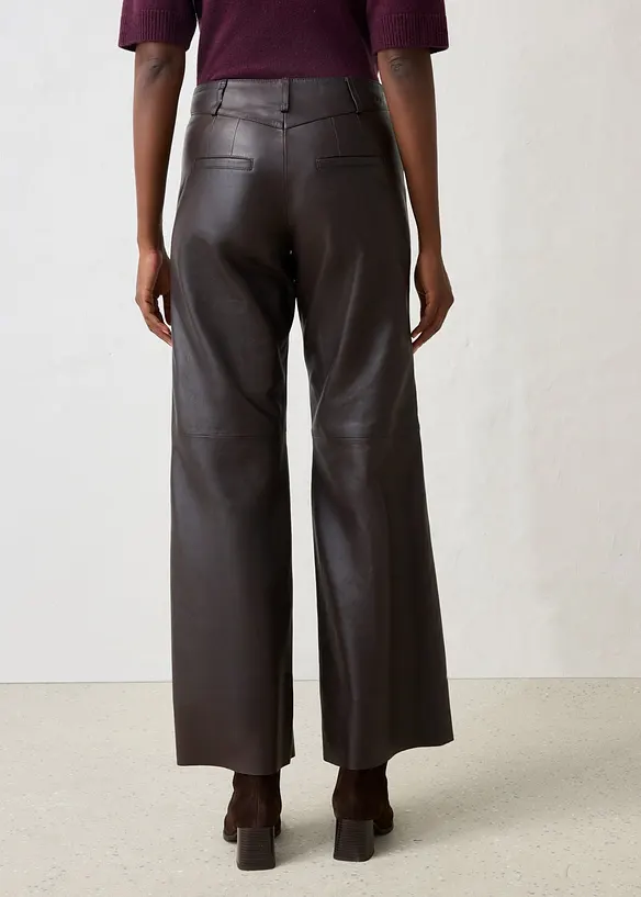 Pantaloni larghi in nappa d'agnello, bonprix