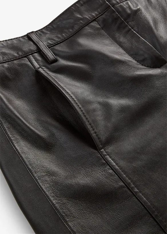 Pantaloni larghi in nappa d'agnello, bonprix