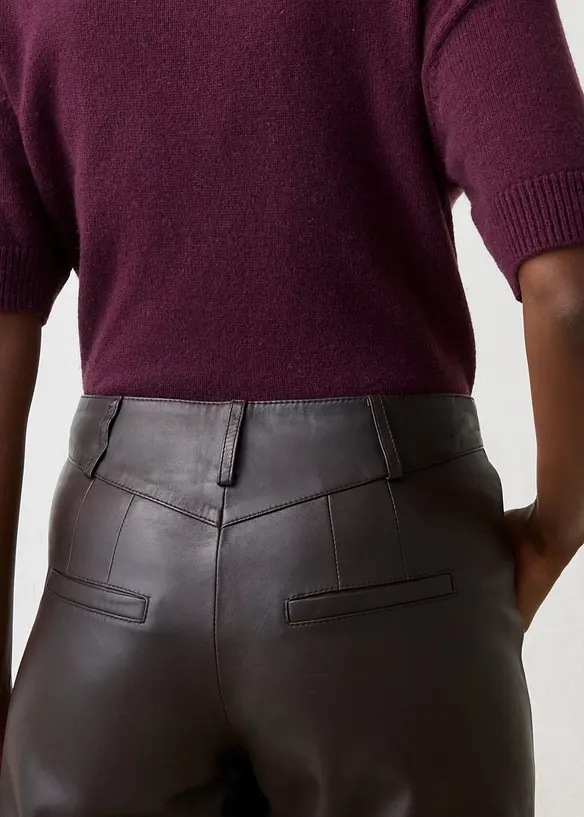 Pantaloni larghi in nappa d'agnello, bonprix