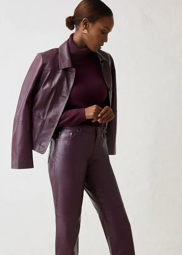 Pantaloni in nappa d'agnello, bonprix