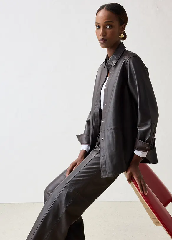 Camicia in nappa d'agnello, bonprix
