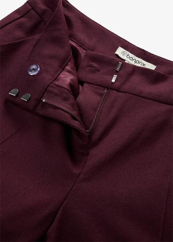 Pantaloni aderenti in misto lana morbido, bonprix