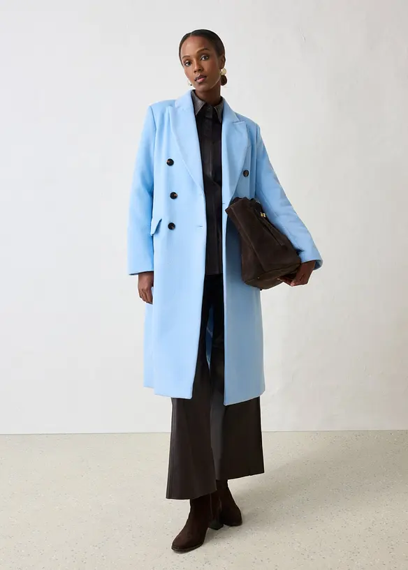 Cappotto stile blazer in morbido misto lana, bonprix