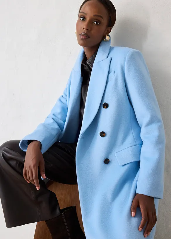 Cappotto stile blazer in morbido misto lana, bonprix