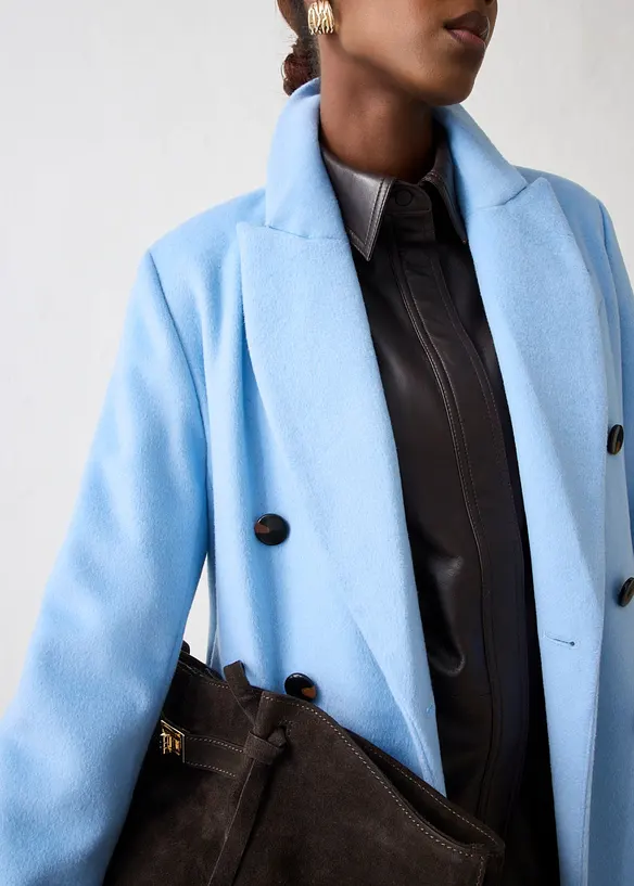 Cappotto stile blazer in morbido misto lana, bonprix