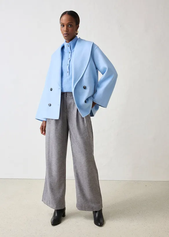 Giacca oversize in morbido misto lana, bonprix