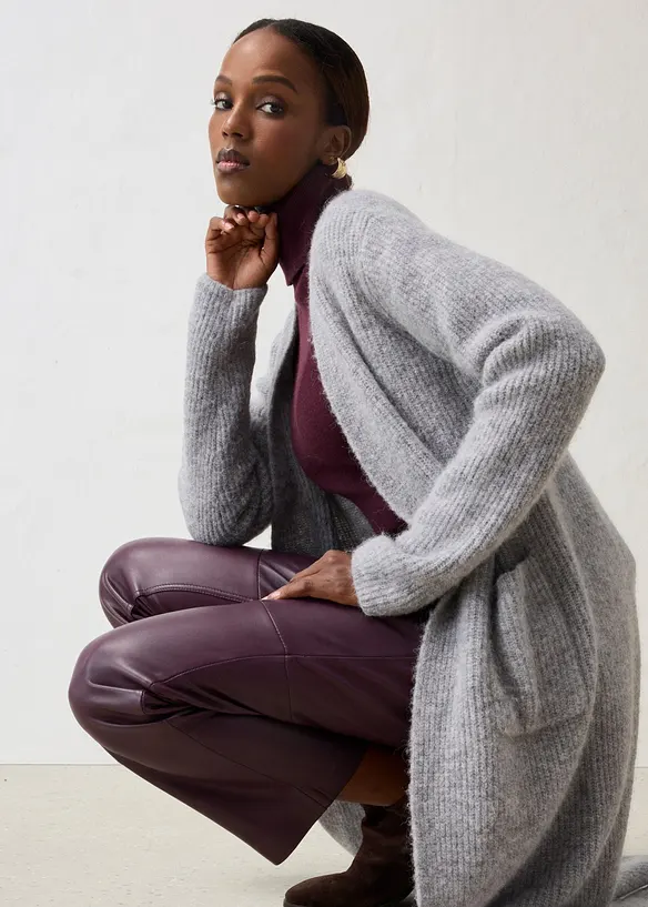 Maxi cardigan con fibra di alpaca, bonprix