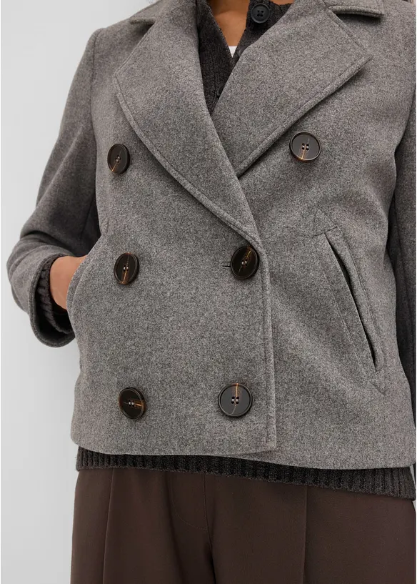 Giacca corta in simil lana, bonprix