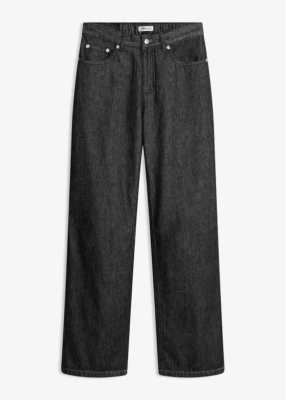 Jeans straight, vita media, bonprix