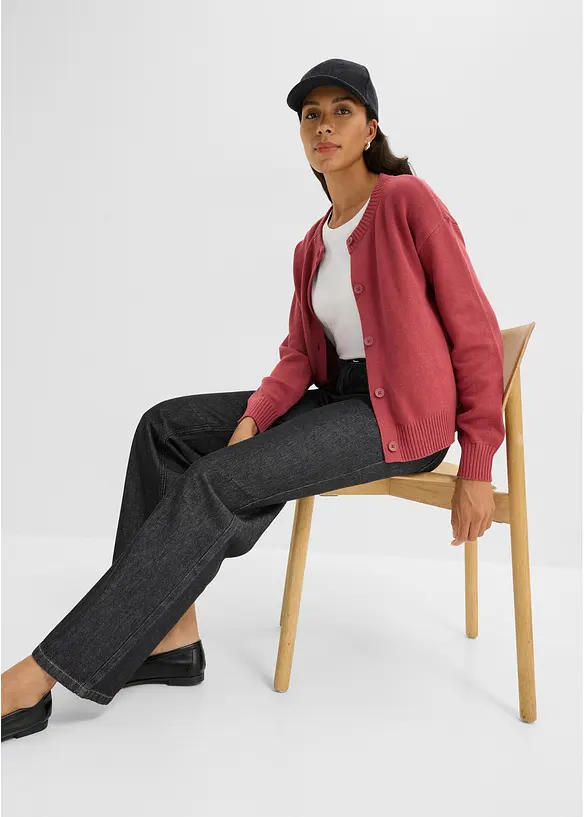 Jeans straight, vita media, bonprix