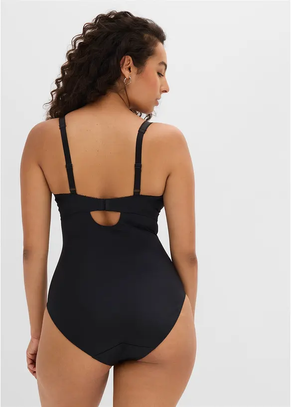 Body senza ferretto con ricamo ed effetto modellante forte, bonprix