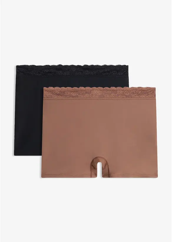 Culotte con pizzo ed effetto modellante leggero (pacco da 2), bonprix