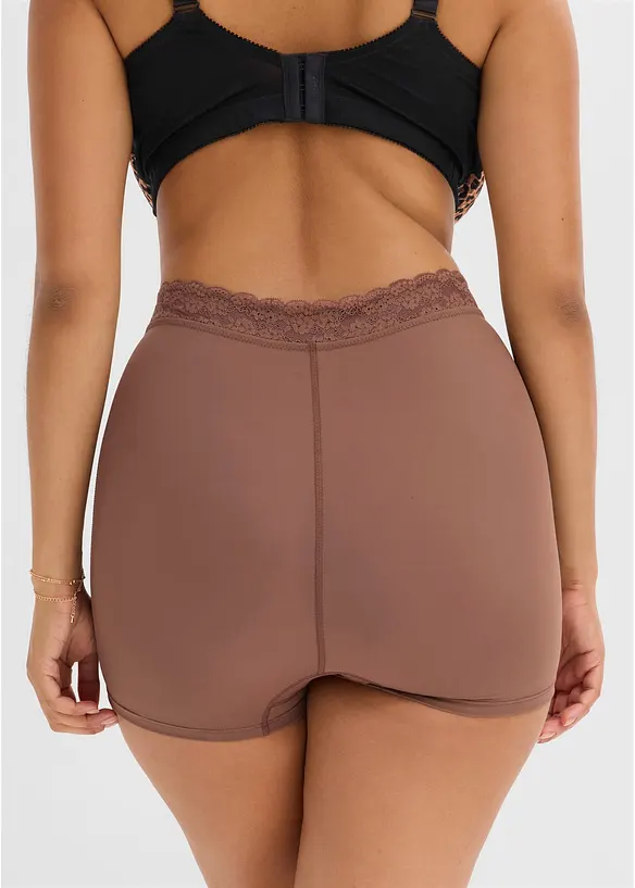 Culotte con pizzo ed effetto modellante leggero (pacco da 2), bonprix