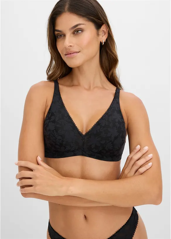 Bralette senza ferretto con materiale morbido, bonprix