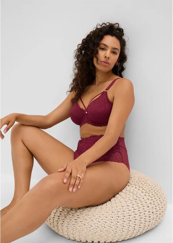 Panty a vita alta in pizzo delicato, bonprix