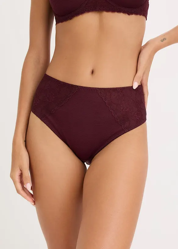 Slip alto con pizzo grafico, bonprix