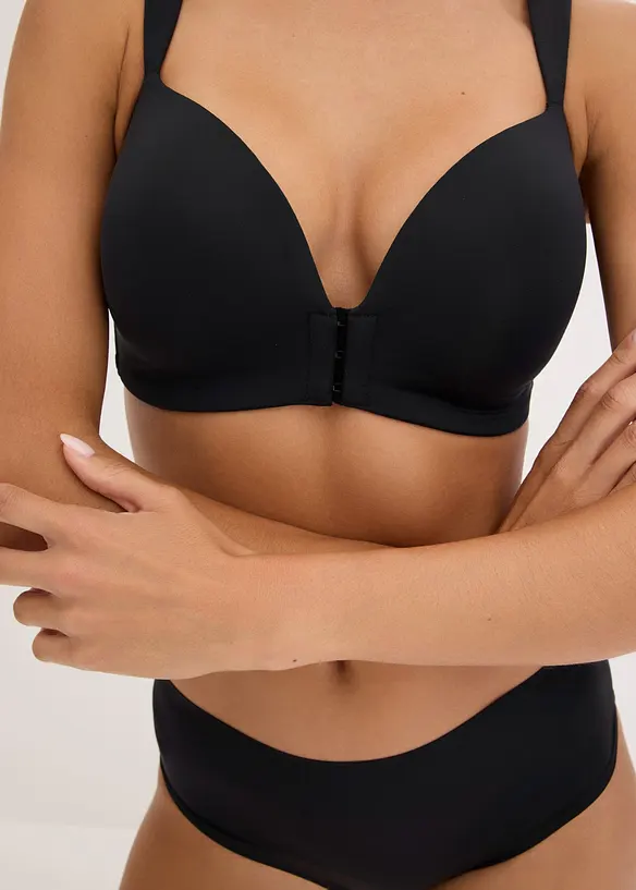 Reggiseno senza ferretto con coppe preformate, pizzo e chiusura davanti, bonprix