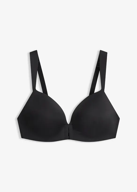 Reggiseno senza ferretto con coppe preformate, pizzo e chiusura davanti, bonprix