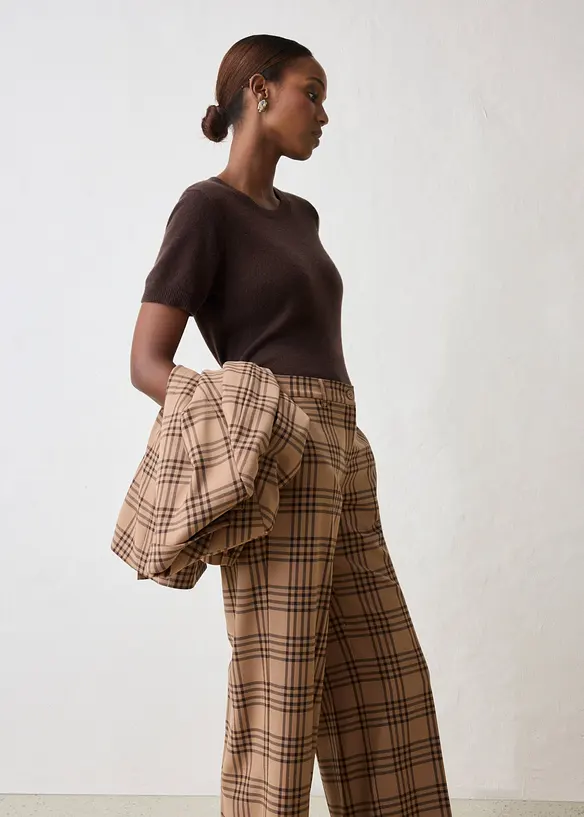 Pantaloni larghi con percentuale di morbida lana, bonprix