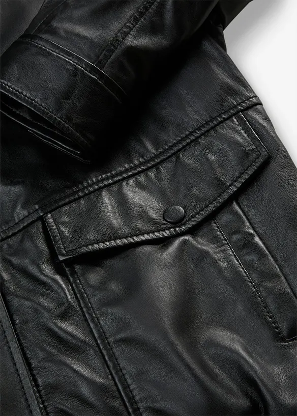 Bomber oversize in nappa d'agnello, bonprix