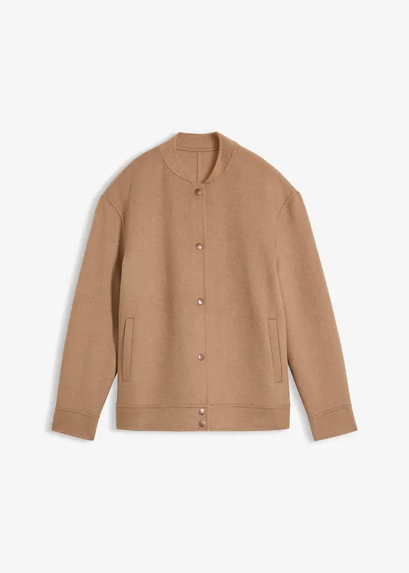 Bomber in misto lana morbido, bonprix