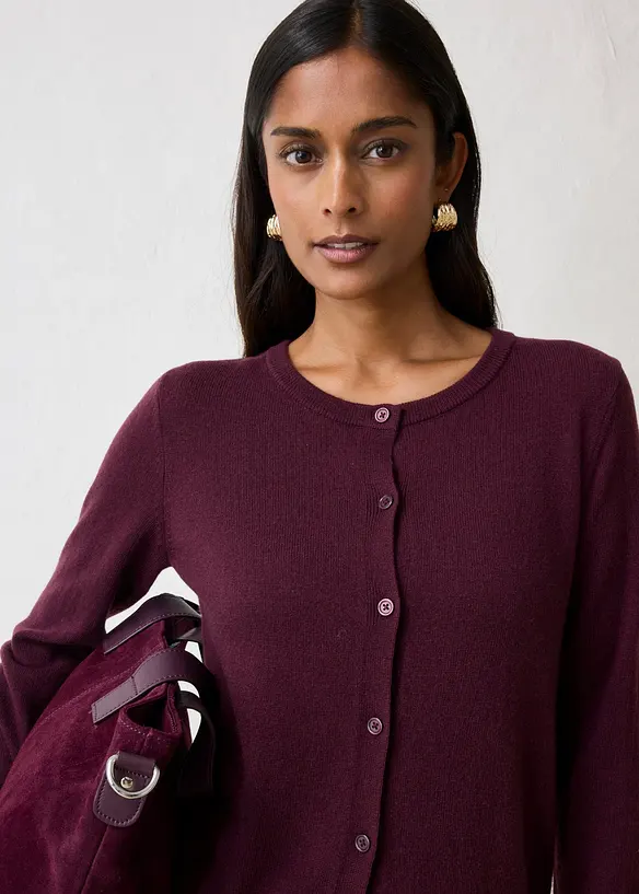 Cardigan in misto cachemire morbido con Good Cashmere Standard&reg;, bonprix